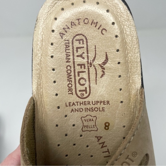 Fly Fox Italian Leather Sandals – Wedge, Anti-Shock, Size 8 – Cream - Picture 6 of 7